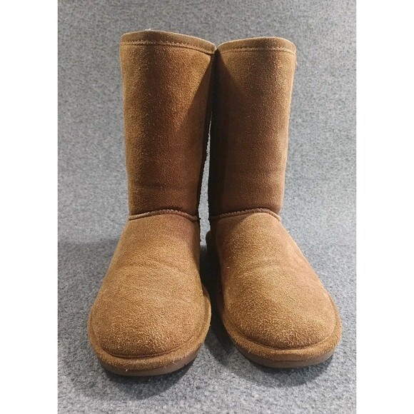 Bearpaw Emma Short Boots Womens 8 Suede Upper Sheepskin Wool Lined Pull On - Picture 3 of 15